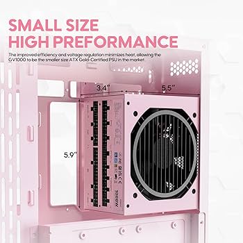 Amazon | Vetroo 1000W Pink Power Supply ATX 3.1 Ready Dual